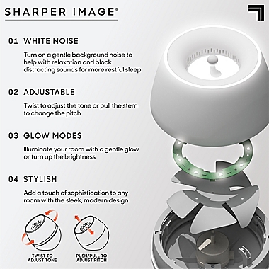 Sharper Image&reg; Sound Soother White Noise Machine with LED Glow. View a larger version of this product image.