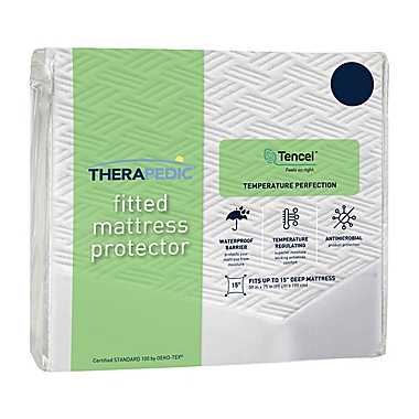 Therapedic&reg; Tencel&reg; Temperature Balancing Queen Mattress Cover. View a larger version of this product image.