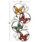 Alternate image 2 for Ridge Road D&eacute;cor Butterflies Multicolored Metal Eclectic Wall Decor