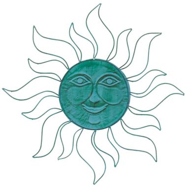 Ridge Road Decor Metal Eclectic Wall Decor in Turquoise. View a larger version of this product image.