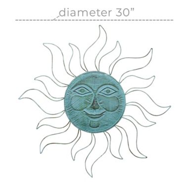 Ridge Road Decor Metal Eclectic Wall Decor in Turquoise. View a larger version of this product image.