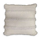 Alternate image 0 for Bee &amp; Willow&trade; Striped Faux Fur Square Throw Pillow in White