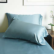 Natural Home Rayon Made From Bamboo 350-Thread Count Twin Sheet Set in Aegean