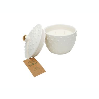 Bee &amp; Willow&trade; Cozy Vanilla 11 oz. Hobnail Ceramic Candle. View a larger version of this product image.