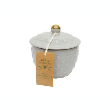 Bee &amp; Willow&trade; Honey Almond Biscotti 11 oz. Hobnail Ceramic Candle. View a larger version of this product image.