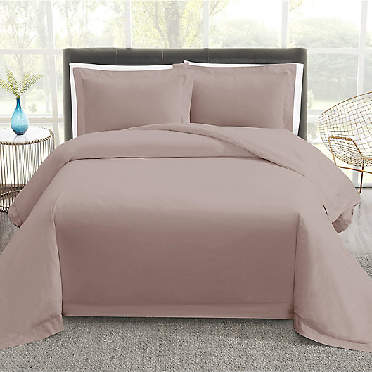 Alternate image 1 for Vince Camuto® Percale 3-Piece King Duvet Cover Set in Blush