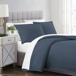 Charisma King Solid Duvet Cover Set in White
