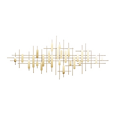 CosmoLiving by Cosmopolitan 58-Inch x 25-Inch Metal Wall D&eacute;cor in Gold. View a larger version of this product image.