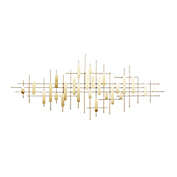 CosmoLiving by Cosmopolitan 58-Inch x 25-Inch Metal Wall D&eacute;cor in Gold