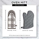 Alternate image 2 for DII Tri-Color Check Oven Mitts (Set of 2)