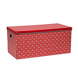 Neu Home 56-Ornament Holiday Ornament Storage Box in Red