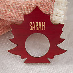 Gather & Gobble Personalized Wooden Napkin Ring in Red