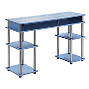 Designs2Go&reg; No Tools Student Desk with Shelves in Blue