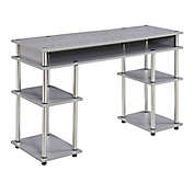 Designs2Go&reg; No Tools Student Desk with Shelves in Grey