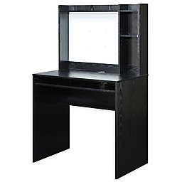 Designs2Go® Student Desk with Shelves and Magnetic Bulletin Board in Black