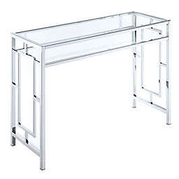 Town Square Desk with Shelf in Chrome