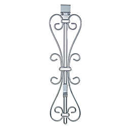 Adjustable Wreath Hanger - Elegant (Silver)
