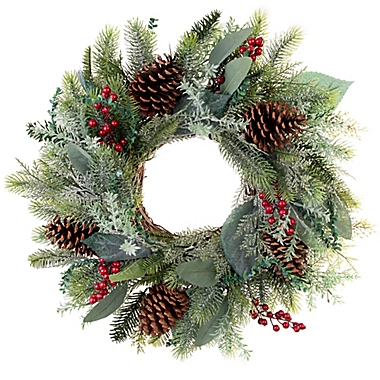Village Lighting Company® 24-Inch Winter Frost Christmas Wreath