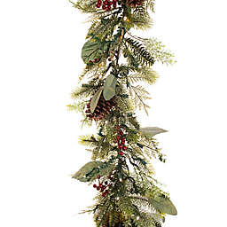 Village Lighting Company® 9-Foot Pre-Lit Winter Frost LED Christmas Garland