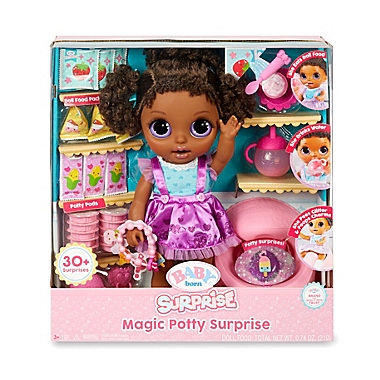 Baby Born Surprise Magic Potty Surprise Doll with Black Skin Playset. View a larger version of this product image.