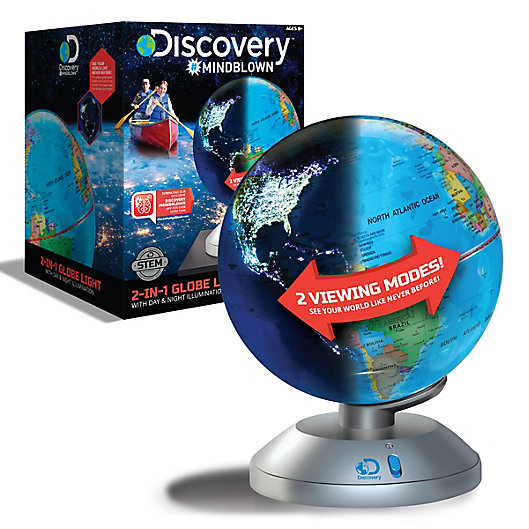 Alternate image 1 for Discovery™ MINDBLOWN 2-in-1 World Globe Light