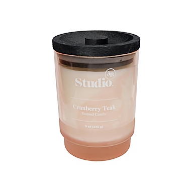 Studio 3B&trade; Cranberry Teak 8 oz. Glass Jar Candle. View a larger version of this product image.
