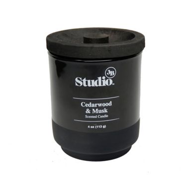 Studio 3B&trade; Cedarwood and Musk 4 oz. Glass Jar Candle. View a larger version of this product image.