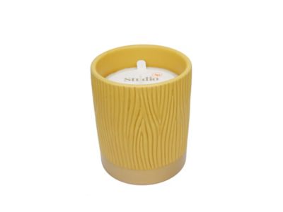 Studio 3B&trade; Warm Amber 14.5 oz. Fluted Rim Ceramic Candle