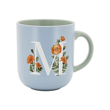 Bee &amp; Willow&trade; Spring Floral Monogram Letter &quot;M&quot; 16 oz. Mug. View a larger version of this product image.