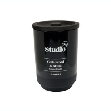 Studio 3B&trade; Cedarwood and Musk 18 oz. Glass Jar Candle. View a larger version of this product image.