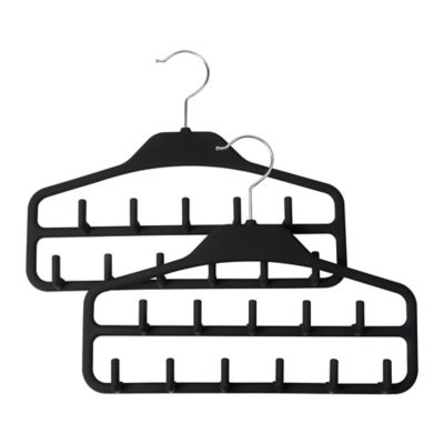 Simply Essential&trade; Non-Slip Belt Hangers in Black (Set of 2)
