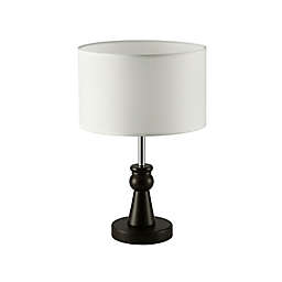 Cedar Hill Table Lamp with Wood Base in Dark Bronze