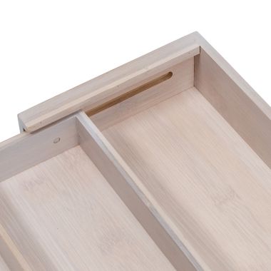 Squared Away&trade; Utensil Expandable Bamboo Flatware Organizer. View a larger version of this product image.