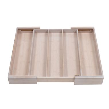 Squared Away&trade; Utensil Expandable Bamboo Flatware Organizer. View a larger version of this product image.