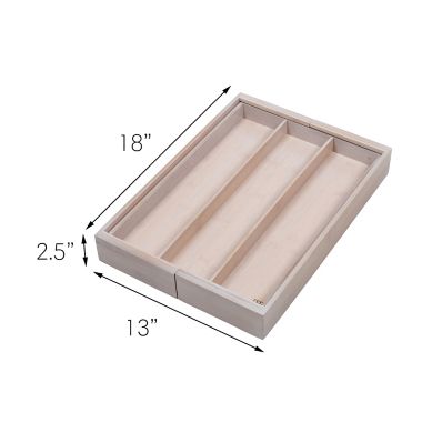 Squared Away&trade; Utensil Expandable Bamboo Flatware Organizer. View a larger version of this product image.