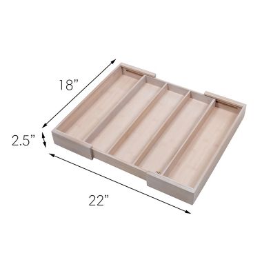 Squared Away&trade; Utensil Expandable Bamboo Flatware Organizer. View a larger version of this product image.