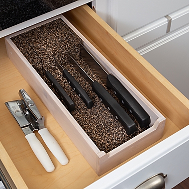 Squared Away&trade; In-Drawer Knife Organizer in Bamboo. View a larger version of this product image.
