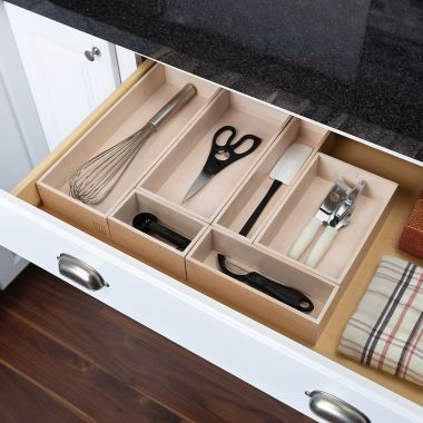 Squared Away&trade; 3-Inch x 12-Inch Drawer Organizer in Bamboo. View a larger version of this product image.