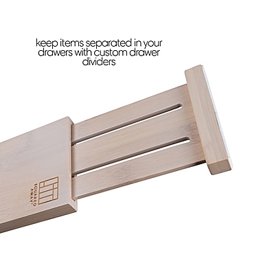 Squared Away&trade; Drawer Dividers in Bamboo (Set of 2). View a larger version of this product image.