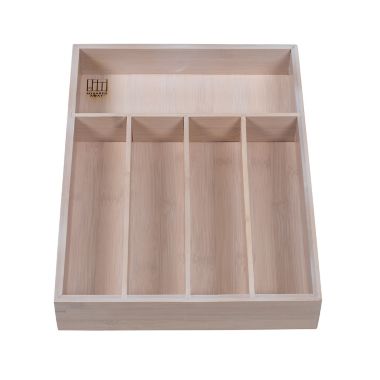 Squared Away&trade; Small Bamboo Flatware Organizer. View a larger version of this product image.