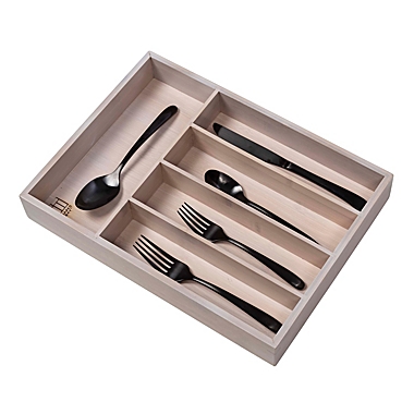 Squared Away&trade; Small Bamboo Flatware Organizer. View a larger version of this product image.