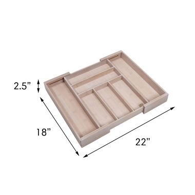 Squared Away&trade; 7-Compartment Expandable Flatware Organizer. View a larger version of this product image.