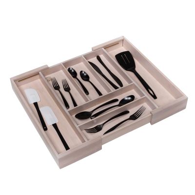 Squared Away&trade; 7-Compartment Expandable Flatware Organizer