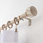 Alternate image 1 for Bee &amp; Willow&trade; Modern Leaf 48 to 88-Inch Single Curtain Rod Set in Weathered Oak