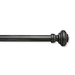 Bee & Willow™ Doorknob 48 to 88-Inch Window Curtain Rod Set in Weathered Black