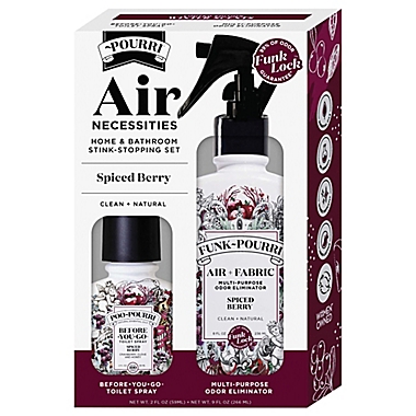 Poo-Pourri&reg; Air Necessities Home &amp; Bathroom Stink-Stopping Set in Spiced Berry. View a larger version of this product image.