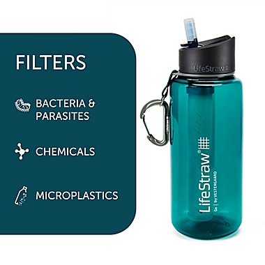 NEW LIFESTRAW KID'S 10oz WATER BOTTLE with 2 STAGE FILTER BPA FREE LIFE STRAW 