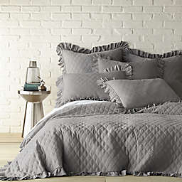 Levtex Home Stonewashed 2-Piece Reversible Twin Quilt Set in Grey