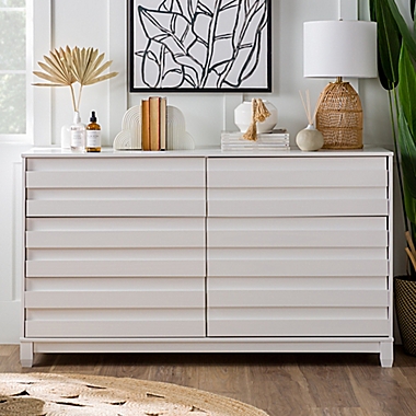 Forest Gate&trade; Contemporary 6-Drawer Dresser in White. View a larger version of this product image.