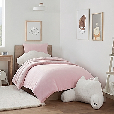 UGG&reg; Coco Dawson 2-Piece Twin Comforter Set in Peach. View a larger version of this product image.